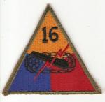 WWII 16th Armored Division Patch