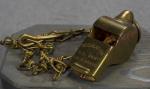 WWII Army MP Brass Whistle & Chain 