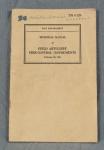 WWII Manual TM 6-220 Field Artillery Fire Control 