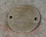 WWII era USN Navy Dog Tag Lt Carl Reck Thomas