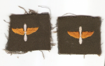 WWII AAF Officer Winged Prop Collar Insignia Pair