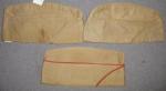 WWII Khaki Garrison Cap Grouping of 3