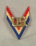 WWII Victory V Sweetheart Brooch Pin