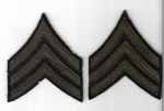 WWII Sergeant Rank Patches Felt