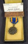 WWII Air Medal Early Wrapped Brooch Cased