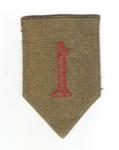 WWII 1st Infantry Division Patch Green Back