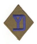 WWII 26th Infantry Division Patch White Back