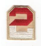 WWII Patch 2nd Army Twill Variant