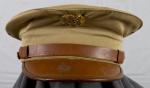 WWII Army Khaki Enlisted Visor Cap Hat 7