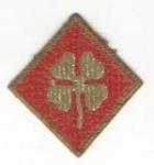 WWII 4th Army Patch Green Edge & Back